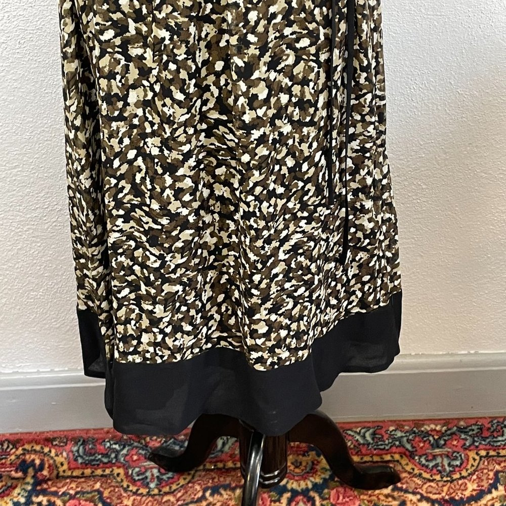 Talbots Womens \Neutral Printed 100% Silk Sleeveless A Line Dress - Picture 3 of 6
